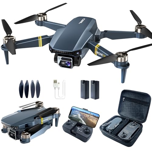 Bürstenlos Super Ausdauer Faltbare Quadcopter Drohne für Anfänger– 40+ Minuten Flugzeit, Wi-Fi FPV Drohne mit 120°Weitwinkel 4K HD Kamera, Bürstenloser Motor