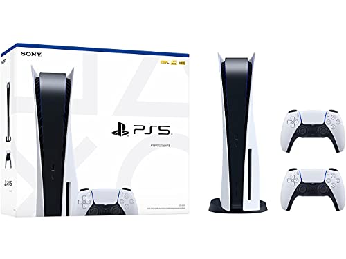 Sony PlayStation PS5 Konsole Standard Console (mit laufwerk) inkl 2x Dualsense controller Compatible mit PS5