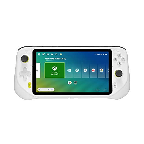 Logitech G Cloud Gaming Handheld, tragbare Spielkonsole mit langer Akkulaufzeit, 7-Zoll-1080p-Touchscreen, federleichtes Design, Xbox Cloud Gaming, NVIDIA GeForce NOW, Google Play - EU Stecker - Weiß