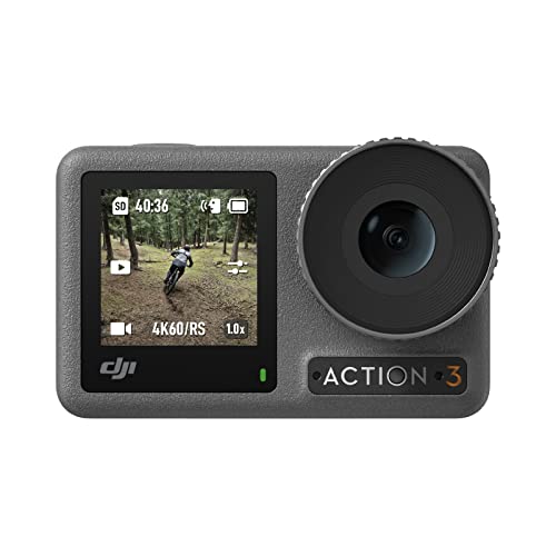 DJI Osmo Action 3 Standard-Combo - Action-Cam mit 4K HDR und superweitem Sichtfeld, 10-Bit Farbtiefe, HorizonSteady, wasserdicht, kältebeständig und langlebig, Vlog-Kamera für YouTube