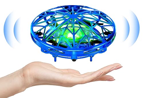 UFO Mini Drohne - Fliegender Spielzeug Handgesteuerter, Flying Ball UFO Drohne Kinder Infrarot-Induktion, Wiederaufladbares Flying Spinner Cooles Geschenke für Jungen Mädchen Indoor Outdoor