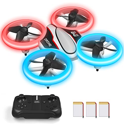 Mini Drohne für Kinder,RC Drone mit LED Lichter,Quadrocopter mit 3D Flips,Kopflosem Modus und 3 Akkus,21 Min Lange Flugzeit,Spielzeug Drohne Helikopter für Kinder und Anfänger M2
