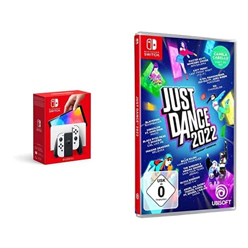 Nintendo Switch-Konsole (OLED-Modell) Weiß + Just Dance 2022 - [Nintendo Switch]