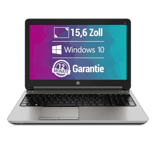 HP ProBook 650 G1 15,6 Zoll Laptop Intel Core i3-4000M@ 2,4 GHz 8 GB 256 GB SSD mit Windows 10 Pro & GRATIS Antiviren-Software Webcam inkl. 12 Monate Garantie (Generalüberholt)