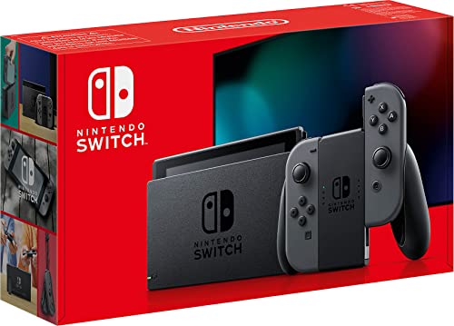 Nintendo Switch Konsole mit einem Paar grauer Joy-Con