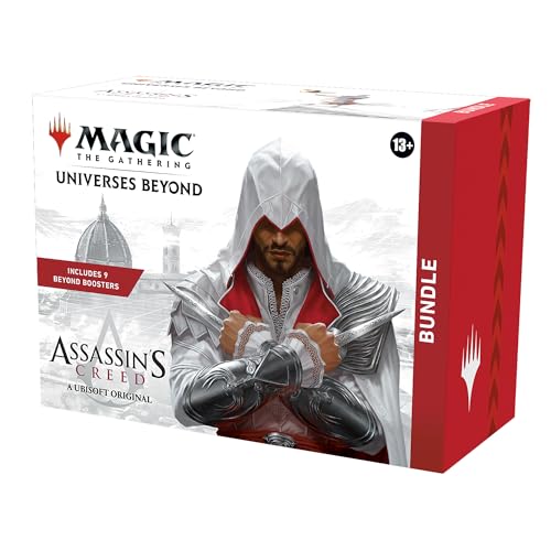Magic: The Gathering – Assassin’s Creed Bundle | 9 Beyond-Booster + Zubehör | Sammelkartenspiel ab 13 (English Version)