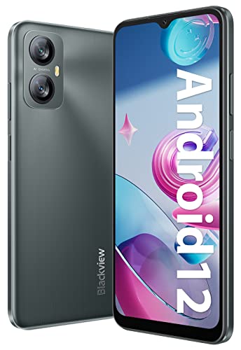 Blackview A52(2023) Android 12 Smartphone Ohne Vertrag Günstig, Octa Core 3+32GB/1TB Erweiterbar Handy Ohne Vertrag, 13MP Panorama Kamera/5180mAh/6.52' HD/Dual SIM 4G/Type-C/Face ID+Fingerprint