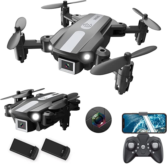 Wipkviey T25 Mini Drohne mit Kamera, 1080P RC Quadrocopter Foldable FPV Drone mit 2 Batterien, Schwerkraft kontrolle, Headless-Modus, Gestensteuerung für Anfänger