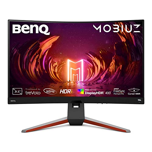 BenQ MOBIUZ EX3210R Curved Gaming Monitor (32 Zoll, WQHD, 165 Hz, 1ms, HDR 400, FreeSync Premium Pro, Fernbedienung, 144 Hz kompatibel)