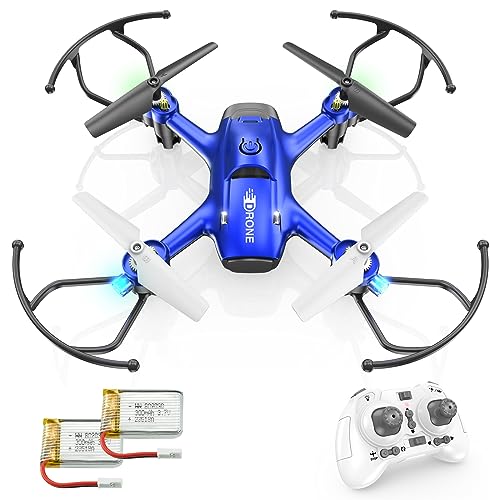 Wipkviey T16 Mini Drohne für Kinder, RC-Quadrocopter für Anfänger mit 2 Batterien, mit Lichtern, Höhenhaltung, 3D-Flip, Einfach zu Fliegendes, Spielzeug für Jungen