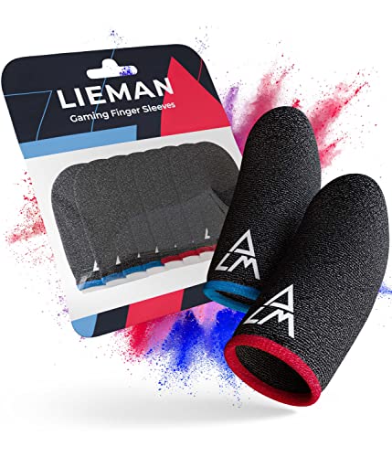 LIEMAN® [8 Stück Gaming Finger Sleeve - Besonders Bequeme & stabile Fingersleeves, da einzigartige Elasthan Fasern - inklusive Mikrofasertuch - Atmungsaktiver